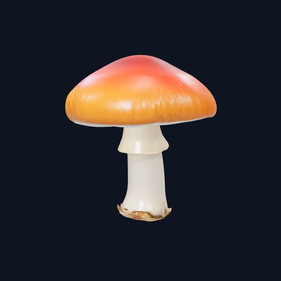 Classic Red-Cap Mushroom model pack with Detailed Textures